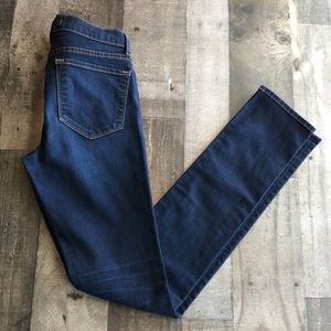 J brand made in the USA pencil leg dark wash jean